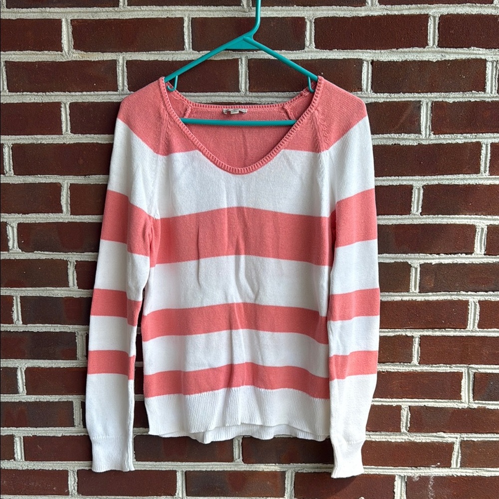 GAP Stripe V-neck Sweater 100% Cotton